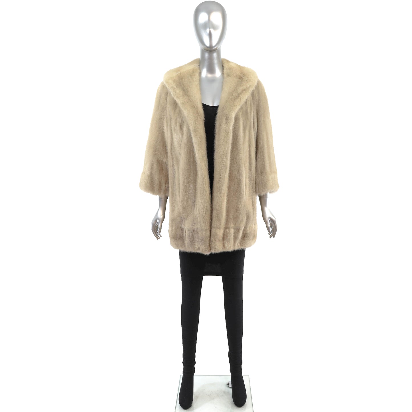 Cream Mink Jacket- Size L