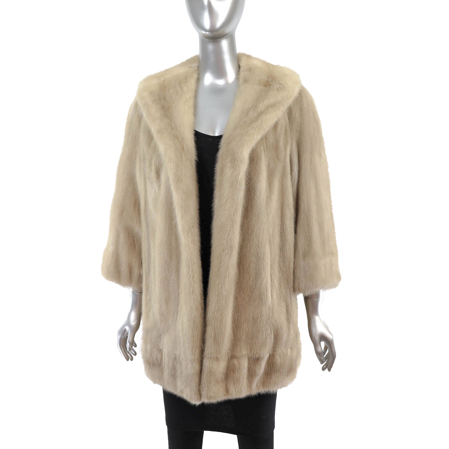 Cream Mink Jacket- Size L