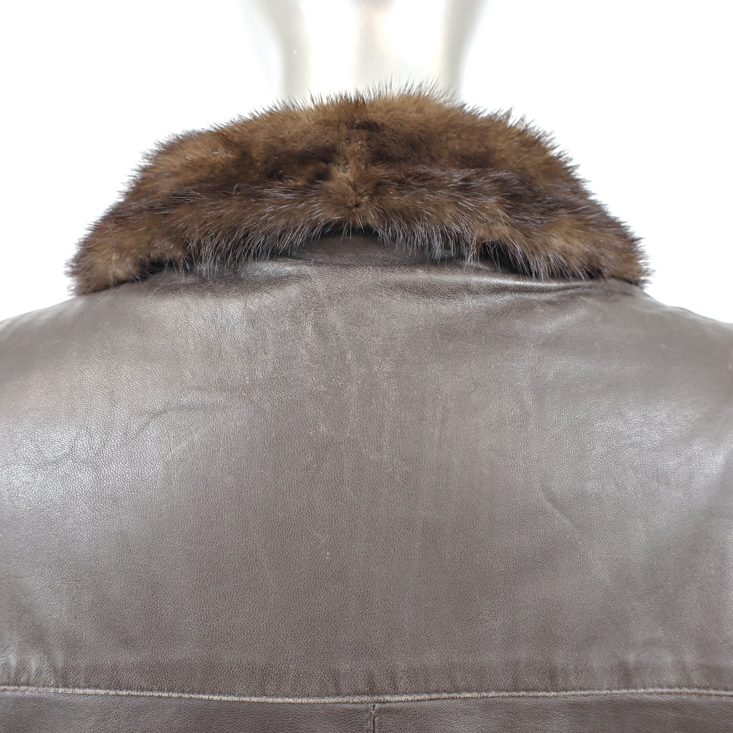 Lunaraine Mink Jacket Reversible to Leather- Size M