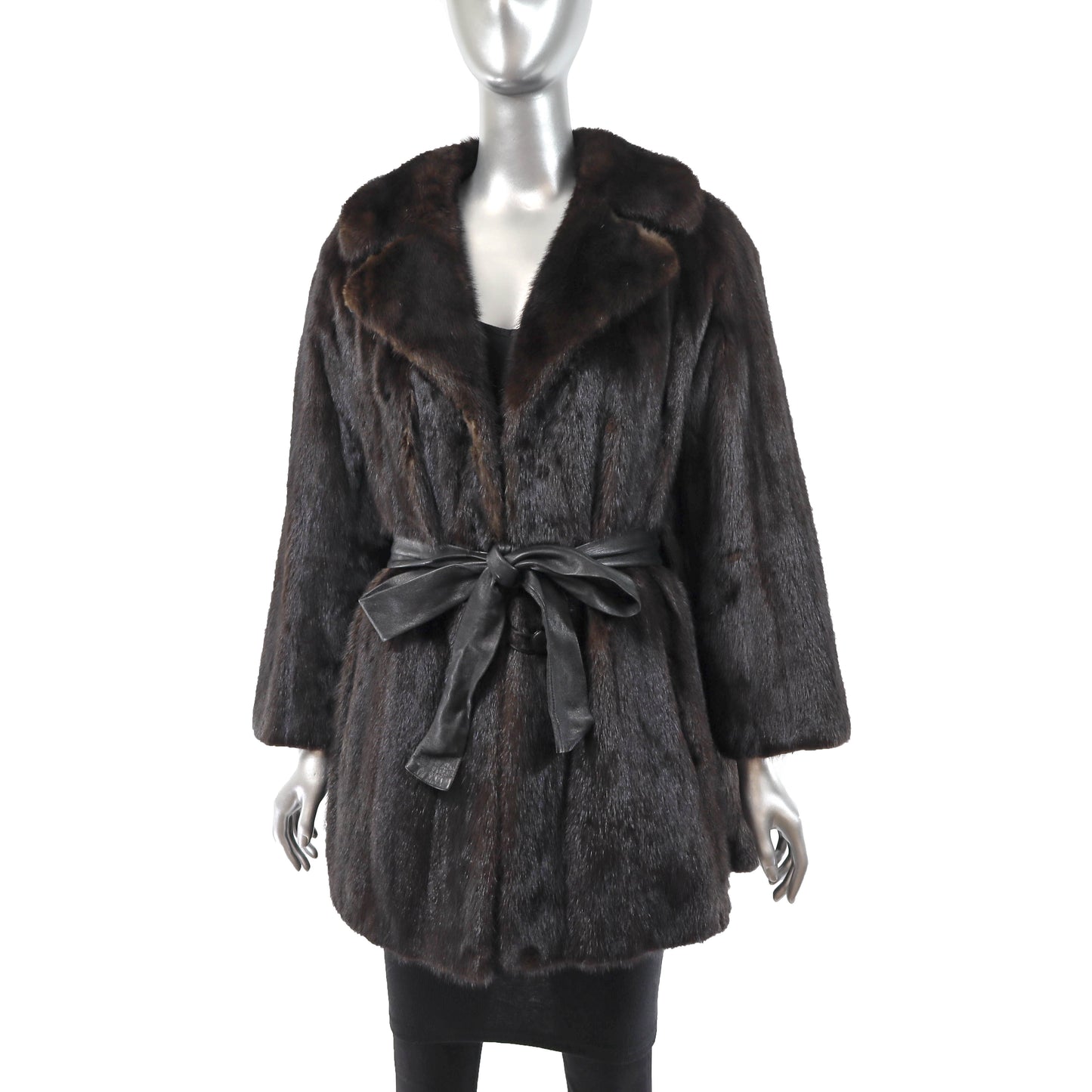 Brown Mink Jacket - Size M