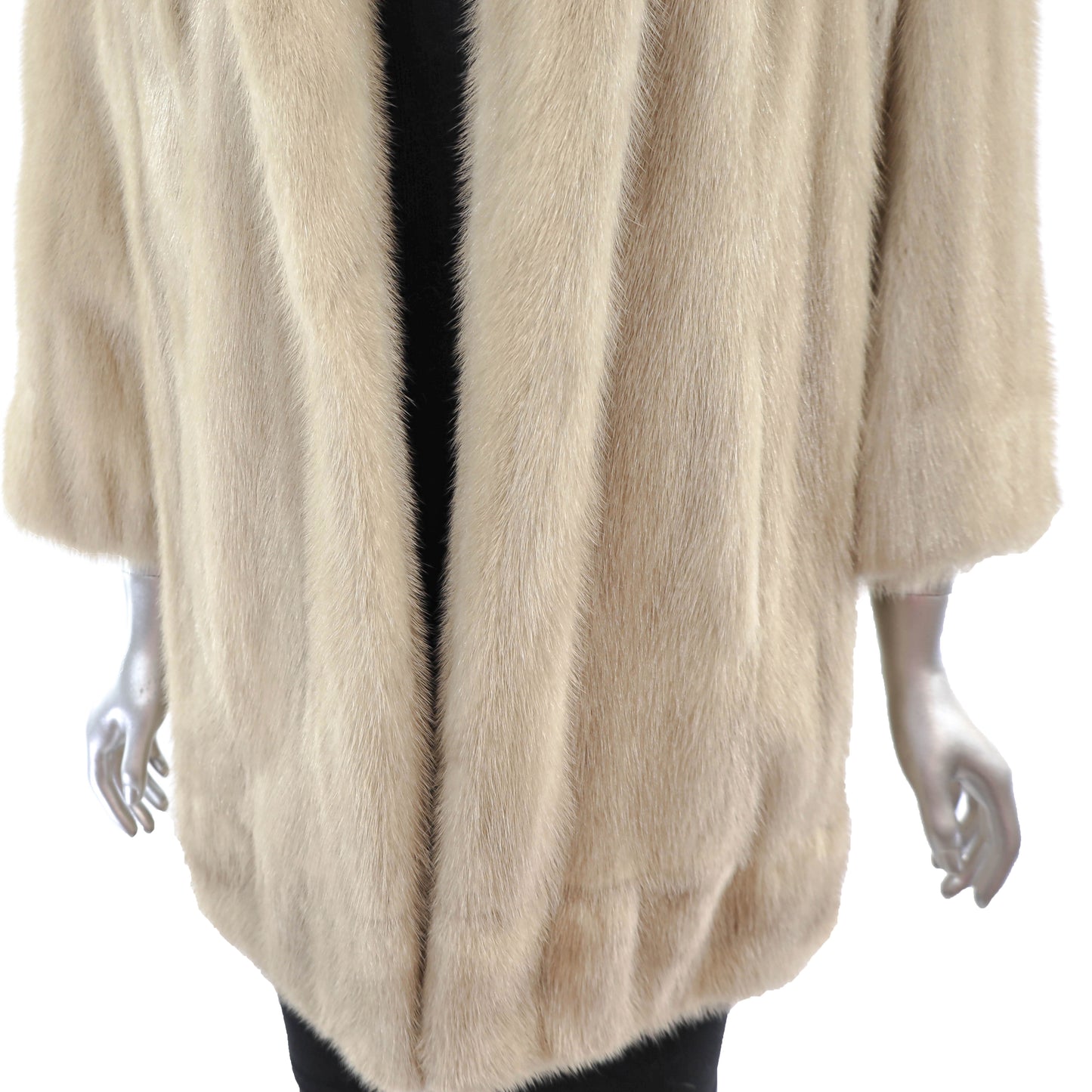 Cream Mink Jacket- Size L