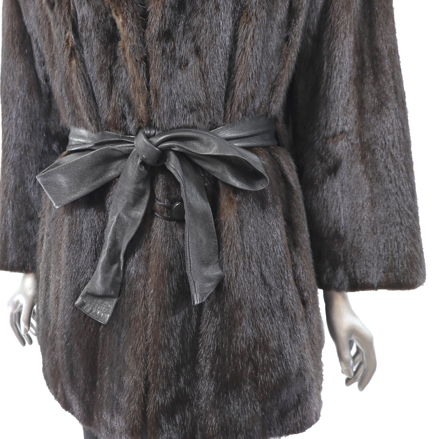 Brown Mink Jacket - Size M