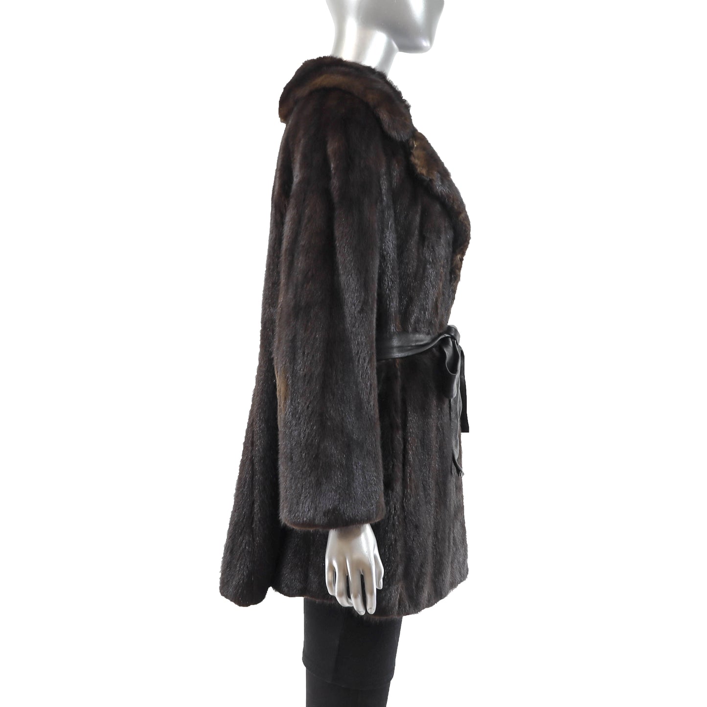 Brown Mink Jacket - Size M