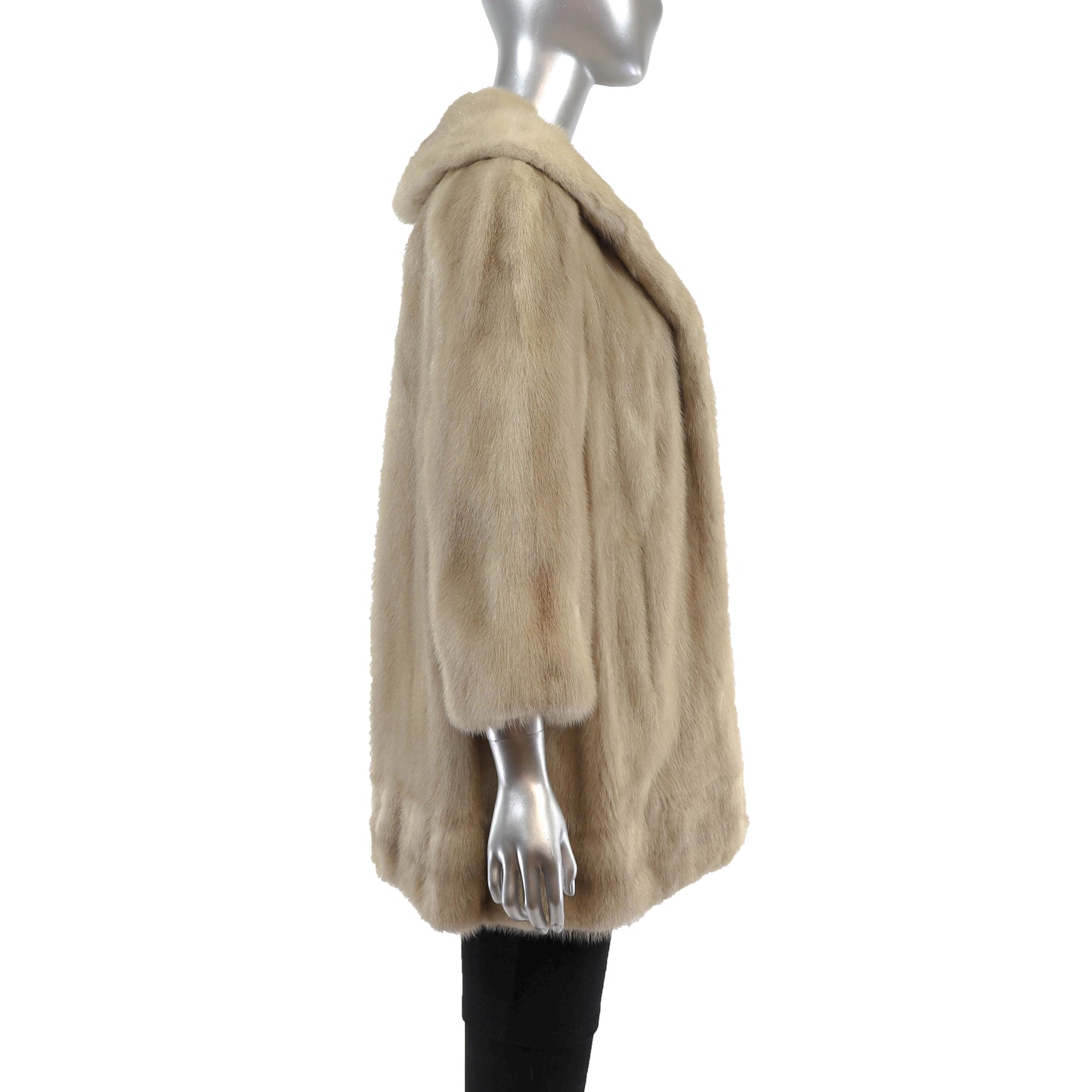 Cream Mink Jacket- Size L