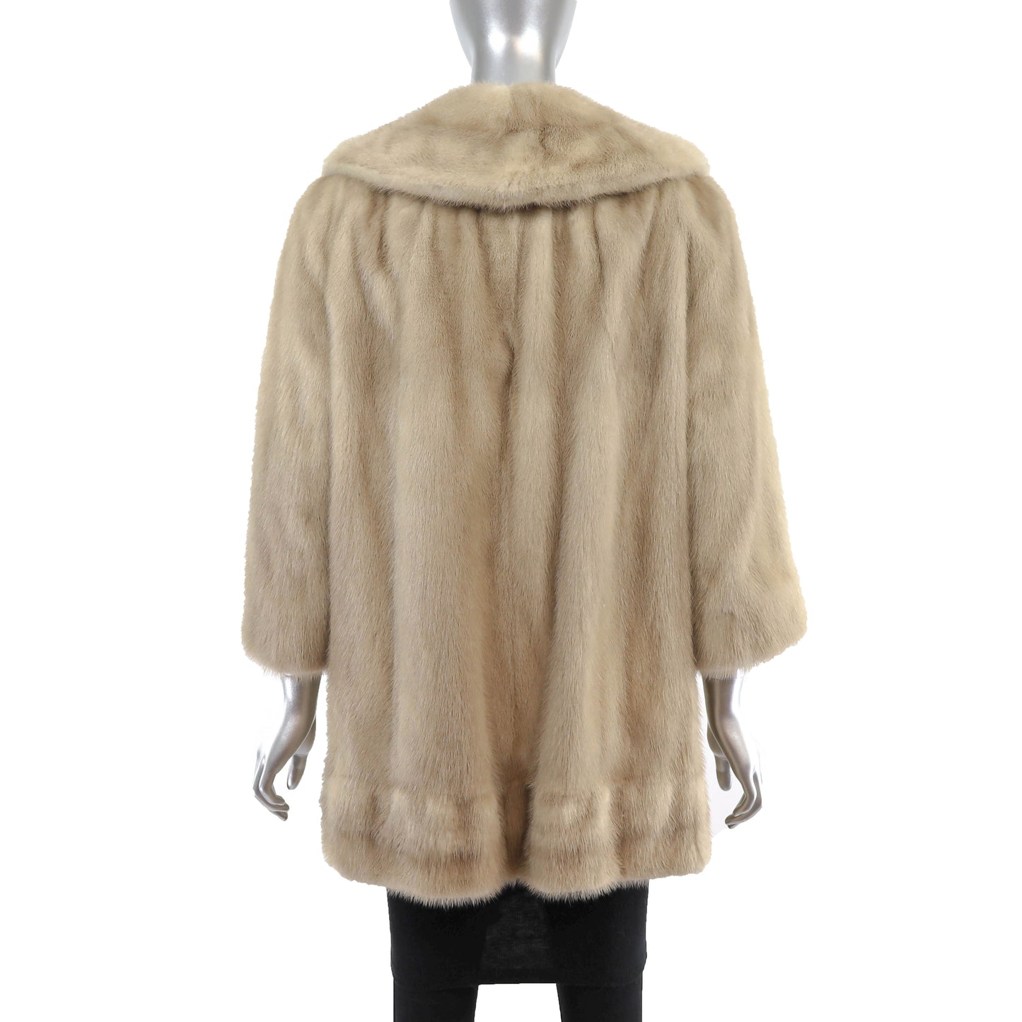 Cream Mink Jacket- Size L