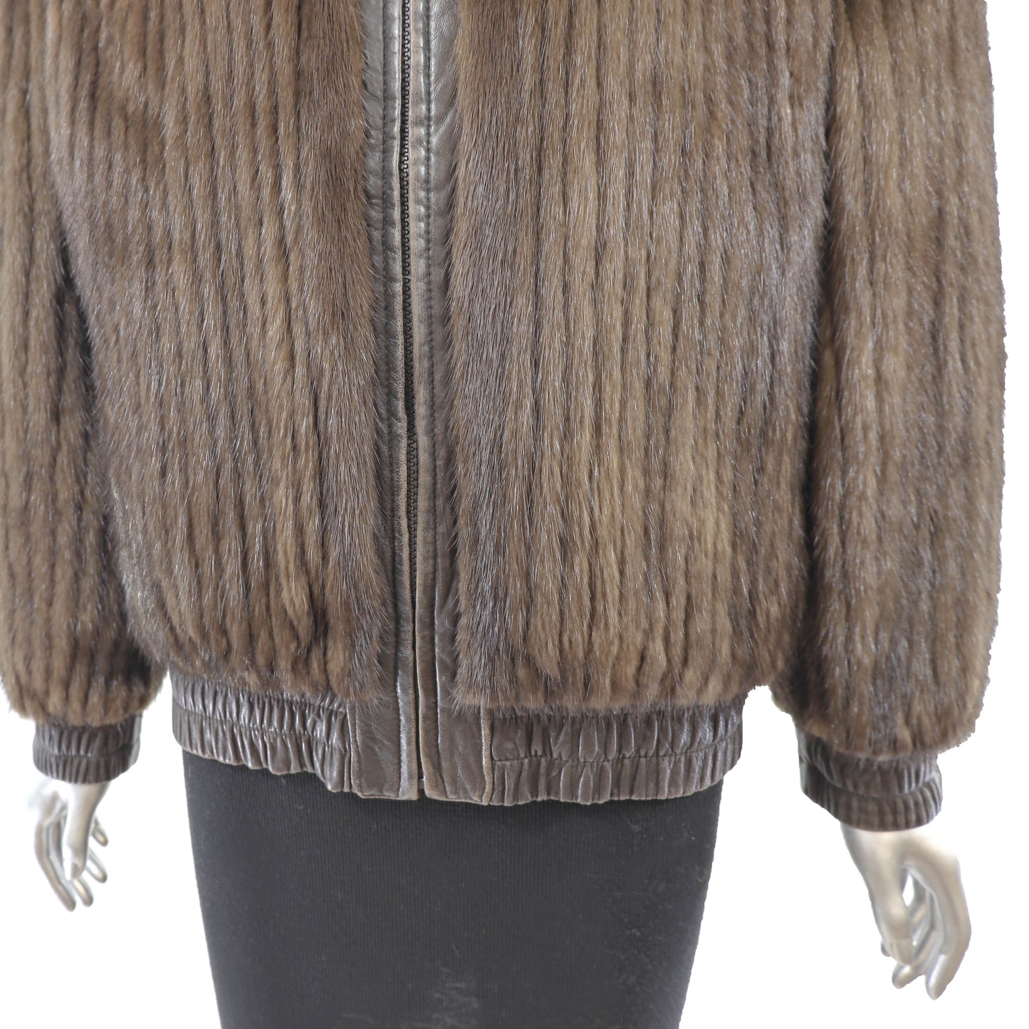 Lunaraine Mink Jacket Reversible to Leather- Size M