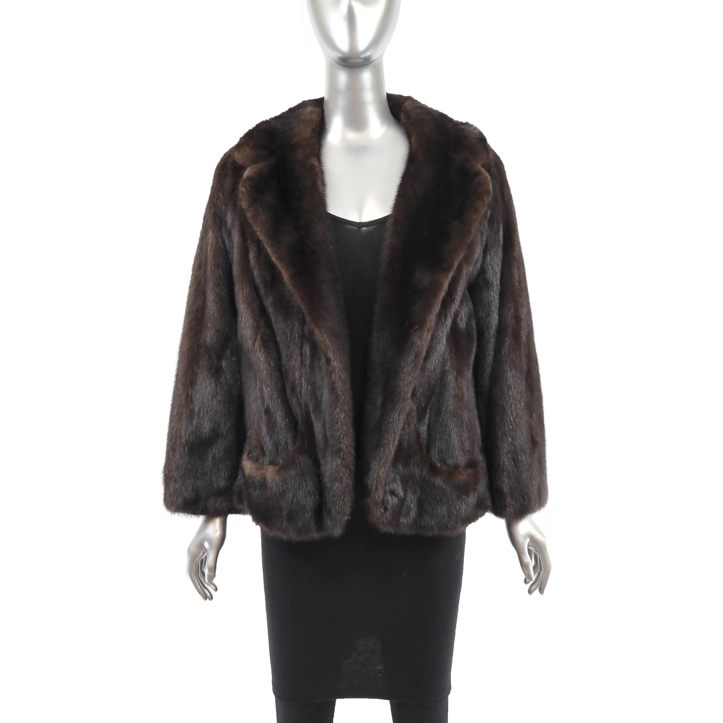 Brown Mink Jacket - Size M