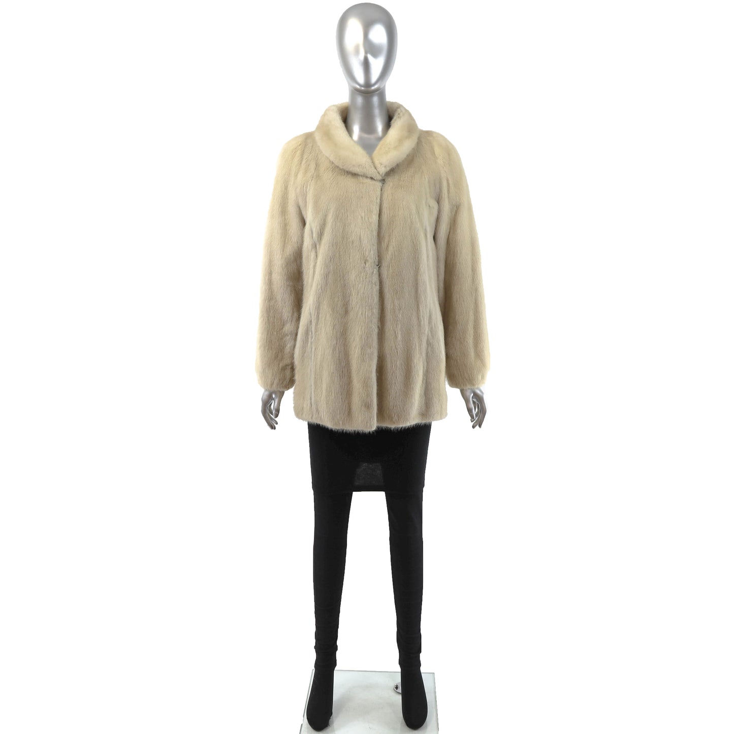 Beige Mink Jacket- Size S