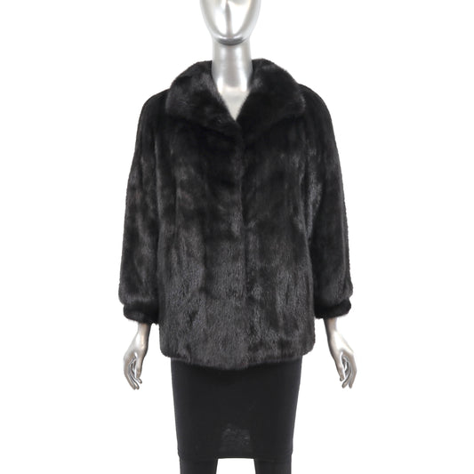 Black Mink Jacket- Size S