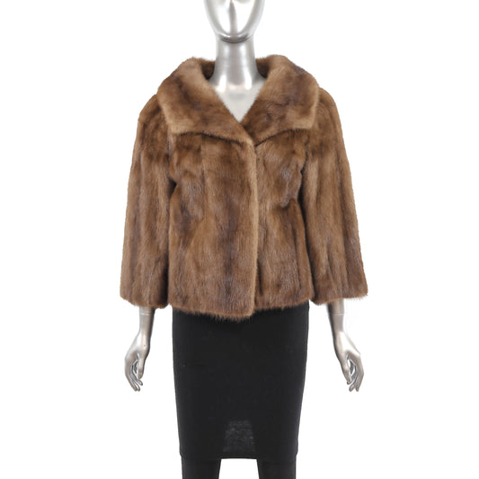 Light Brown Mink Jacket- Size M