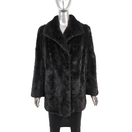 Black Section Mink Jacket- Size L