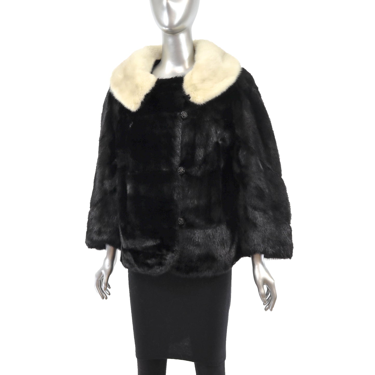 Black Mink Jacket- Size L