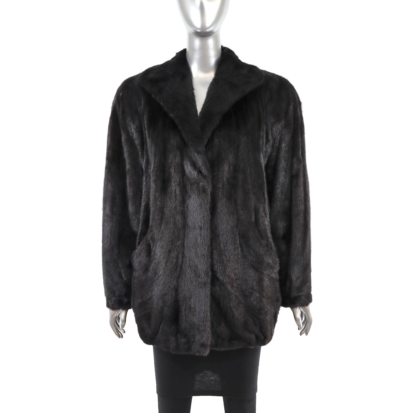 Black Mink Jacket- Size XL