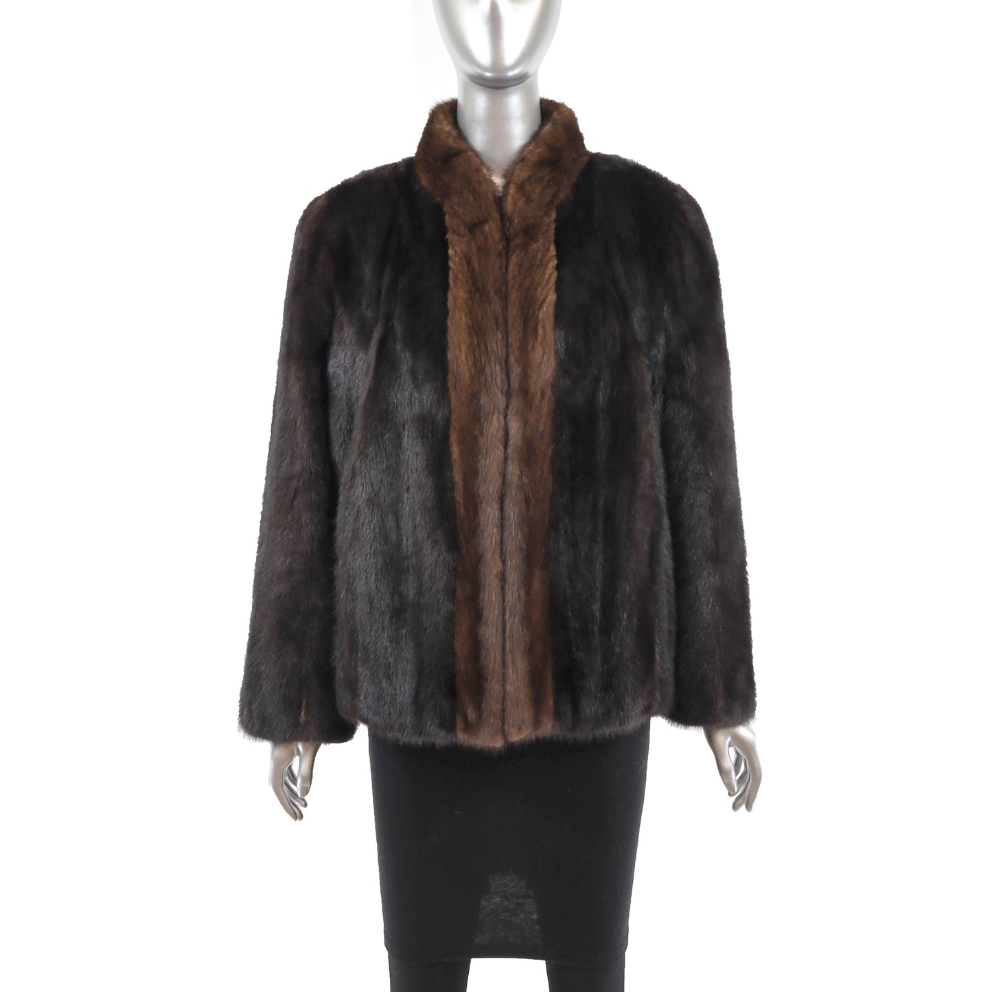 Brown Mink Jacket - Size M