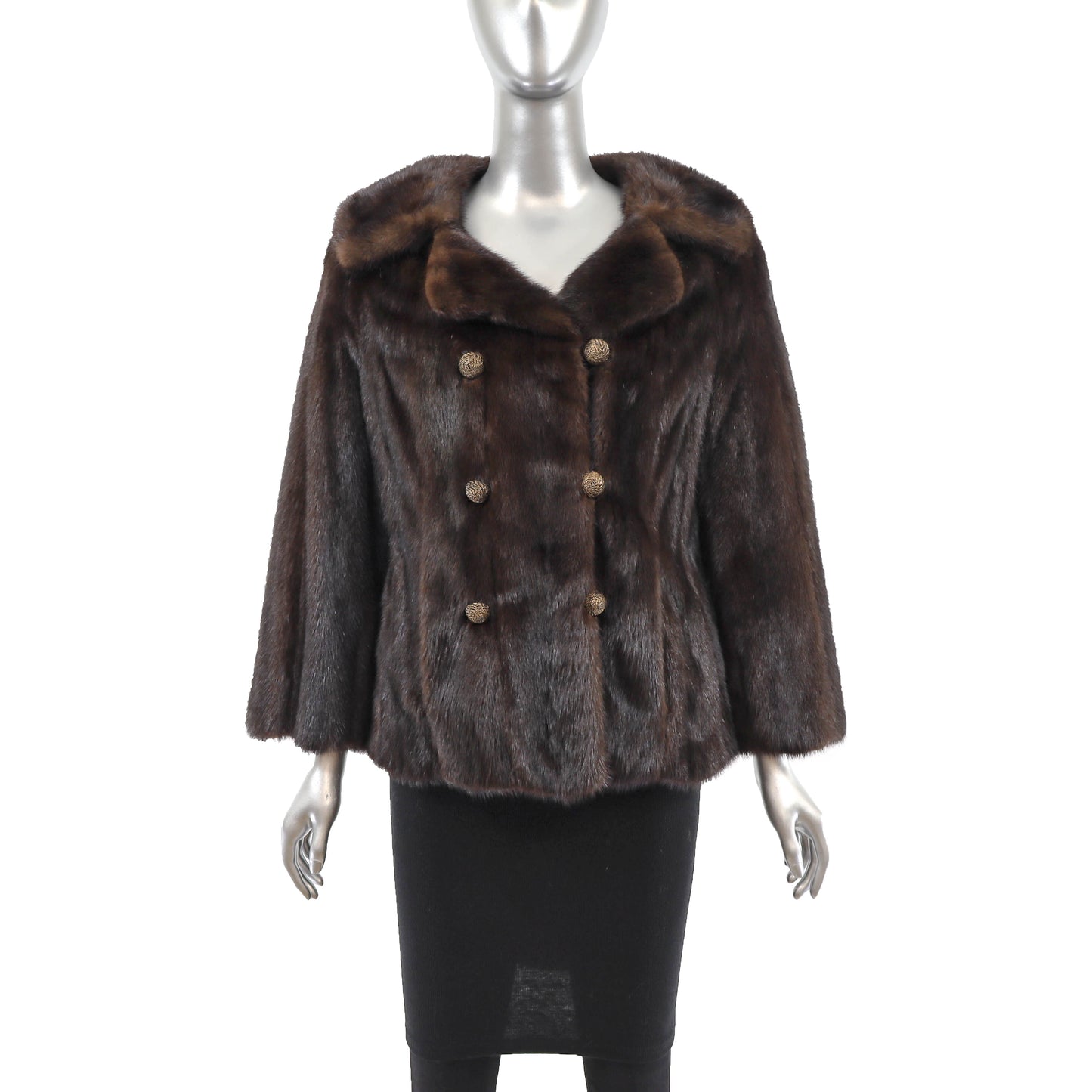 Brown Mink Jacket - Size M