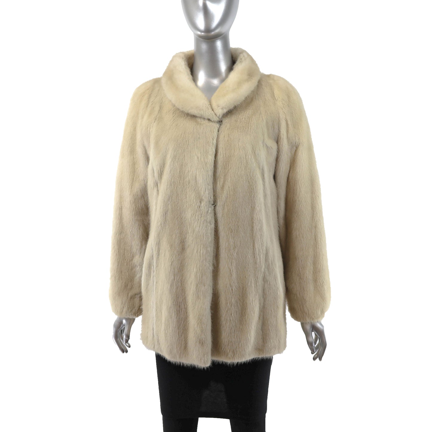 Beige Mink Jacket- Size S