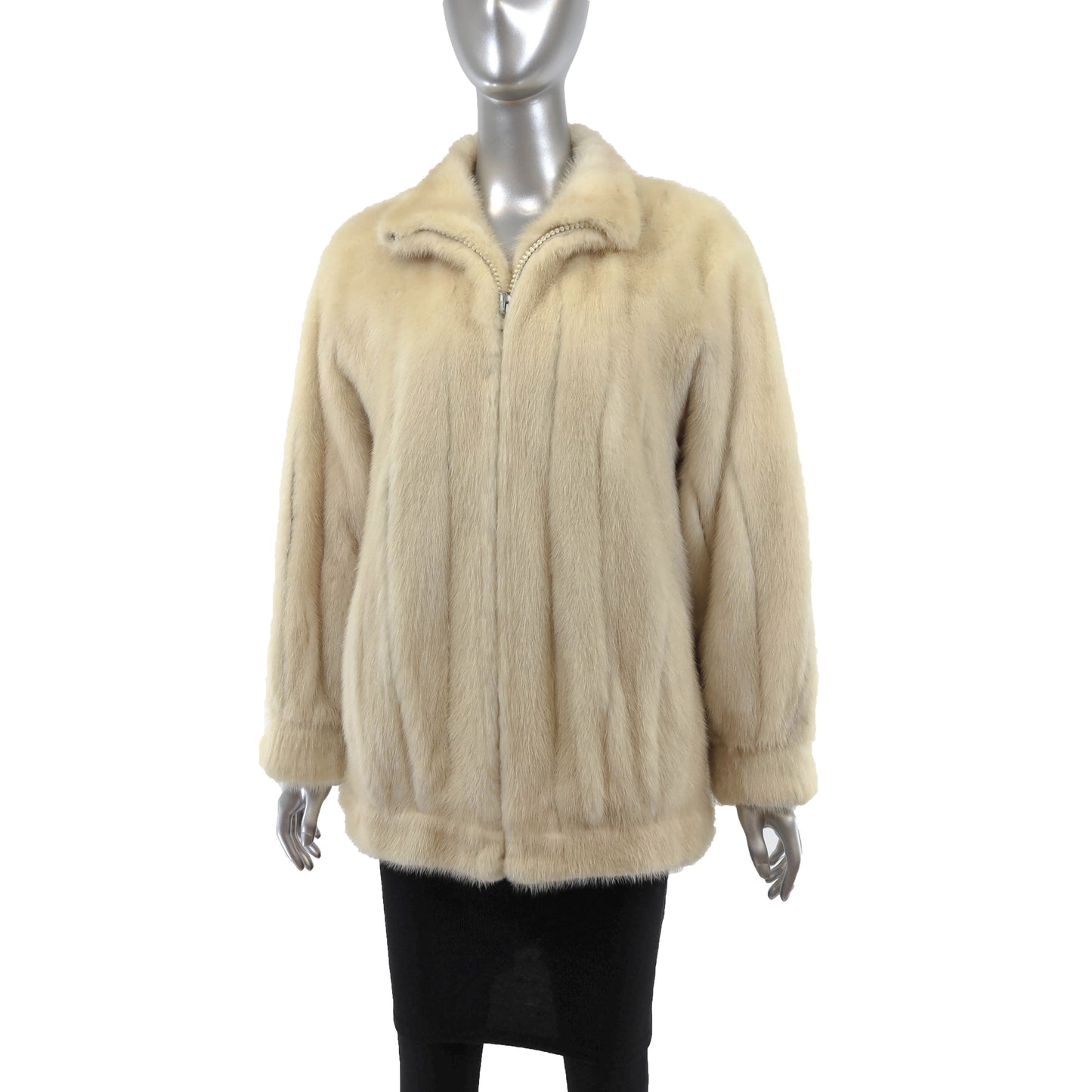 Beige Mink Jacket- Size S