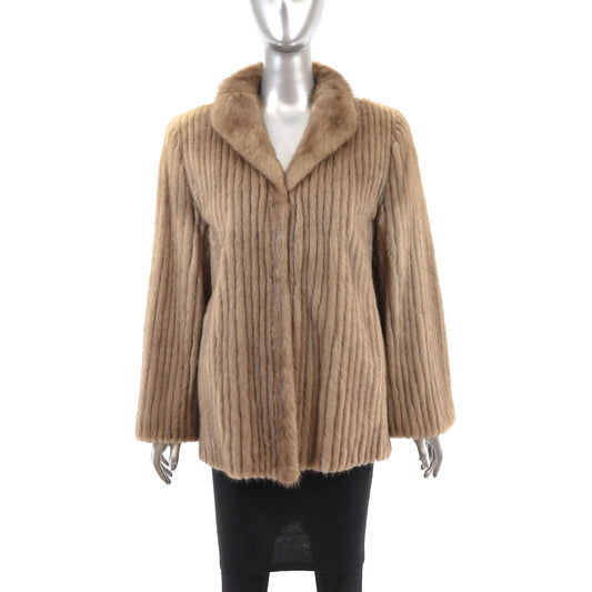 Autumn Haze Corded Mink Jacket- Size M