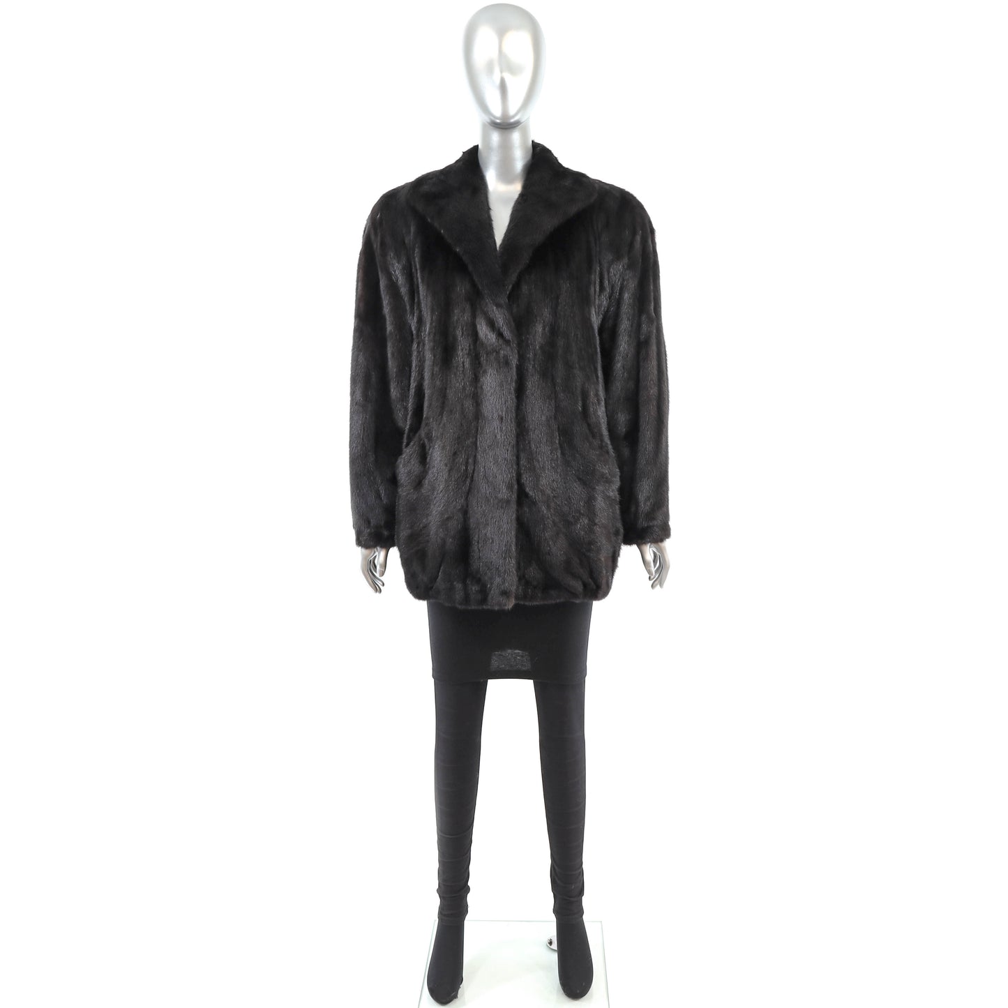 Black Mink Jacket- Size XL