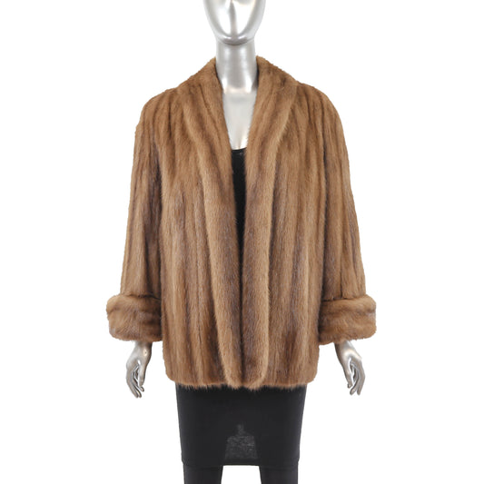 Light Brown Mink Jacket- Size L