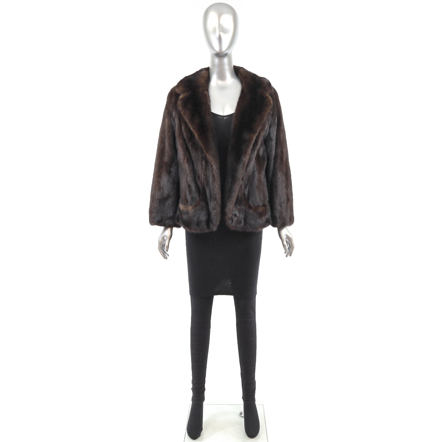 Brown Mink Jacket - Size M