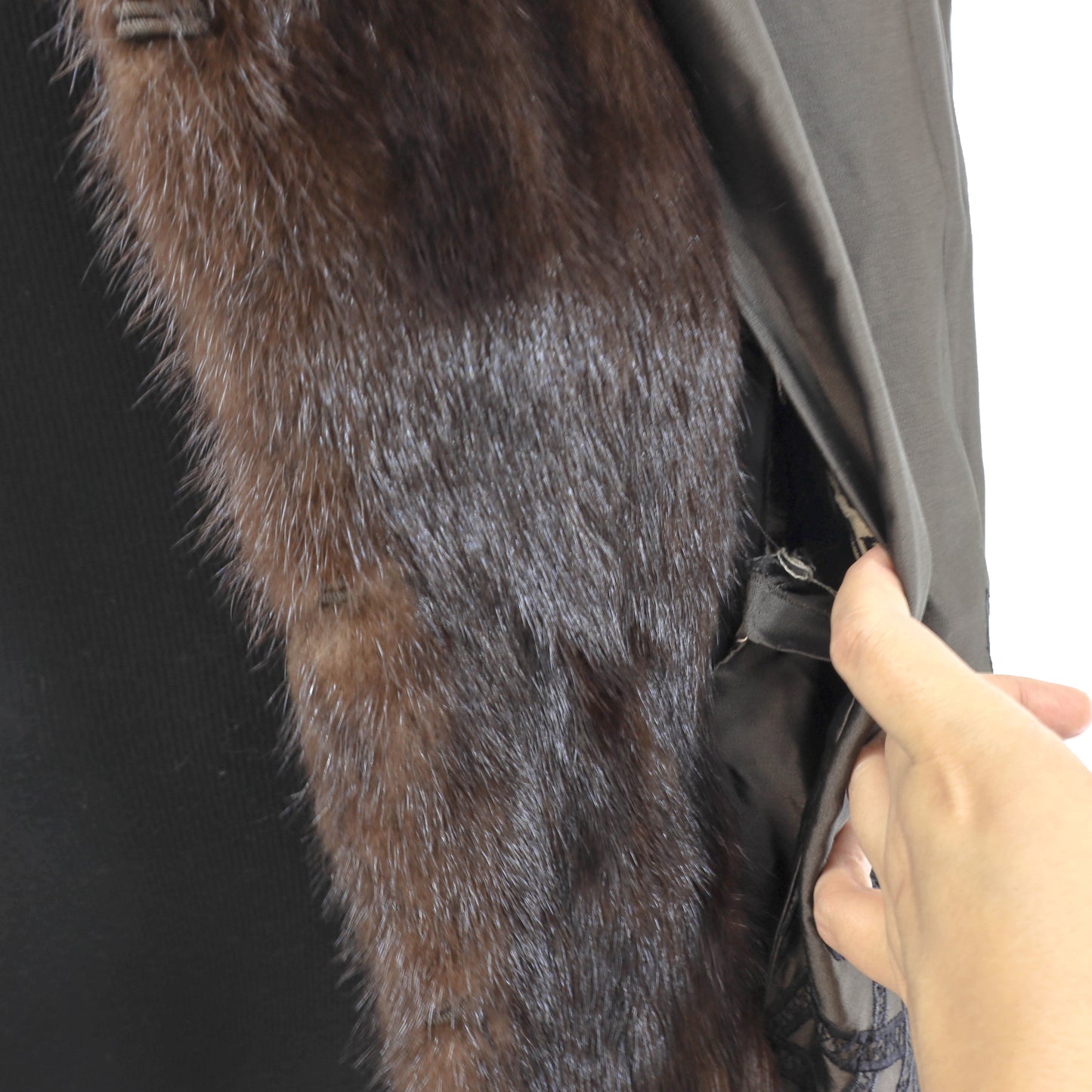 Brown Mink Jacket - Size XL