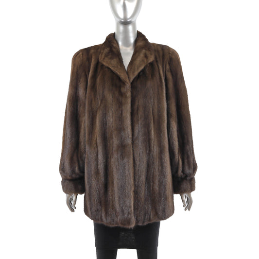 Saks Fifth Avenue Brown Mink Jacket- Size S