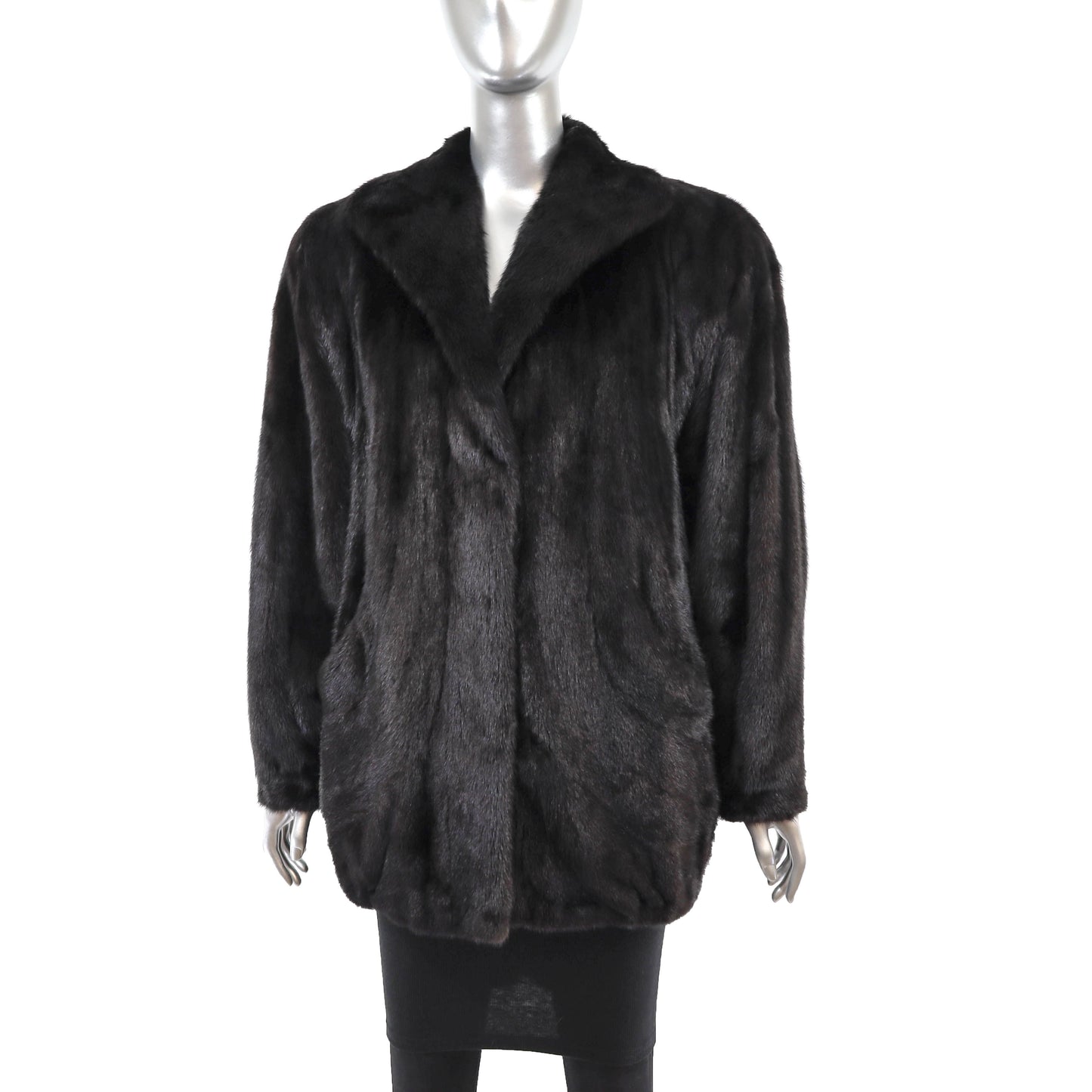 Black Mink Jacket- Size XL