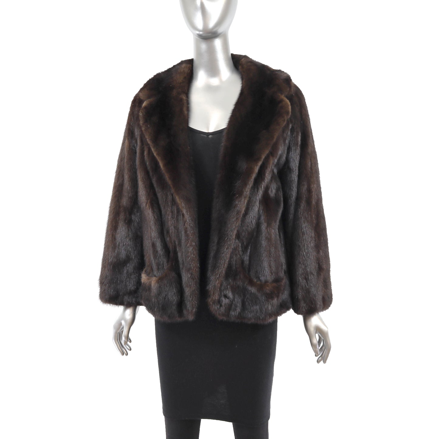 Brown Mink Jacket - Size M