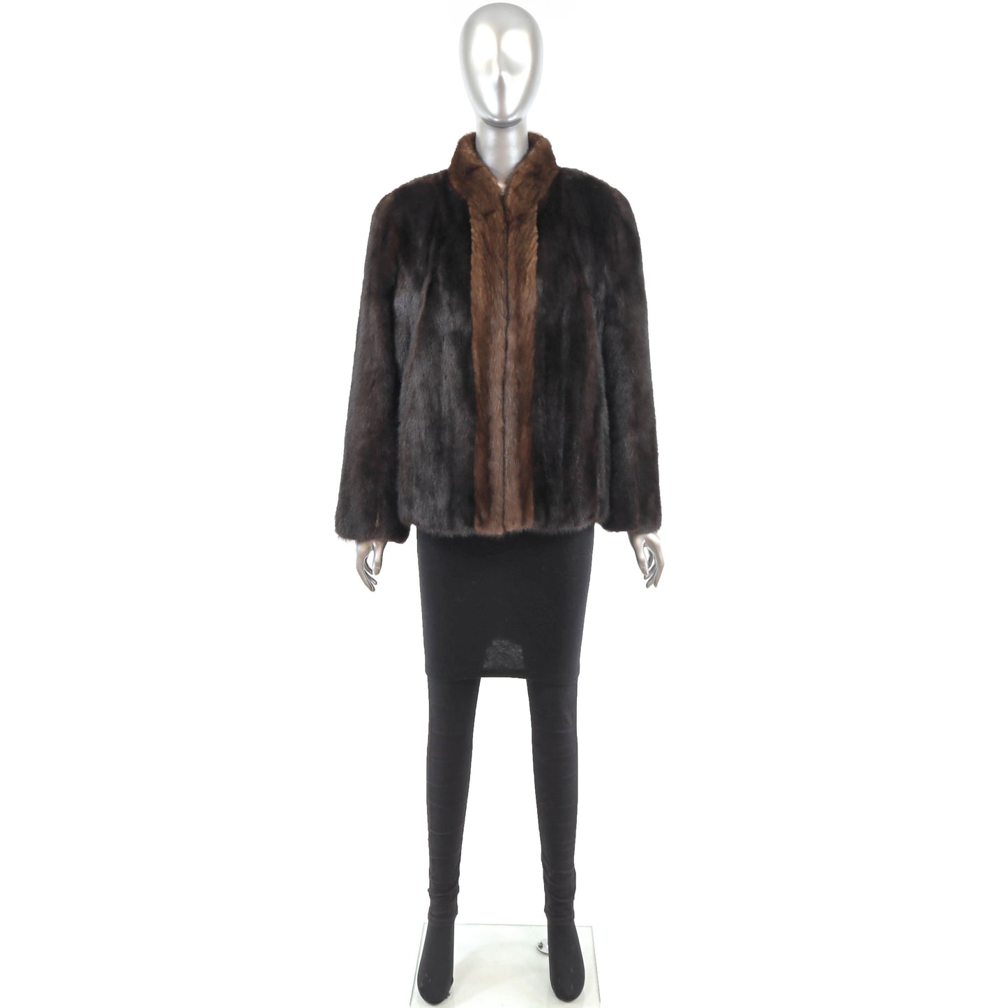 Brown Mink Jacket - Size M