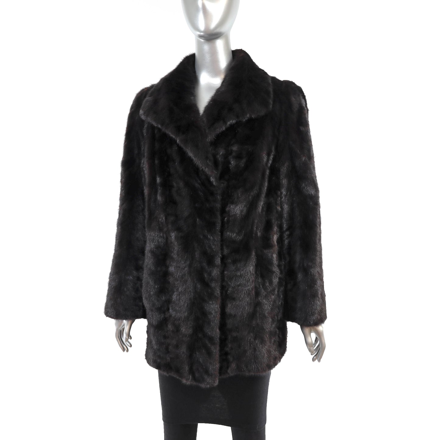 Black Section Mink Jacket- Size L