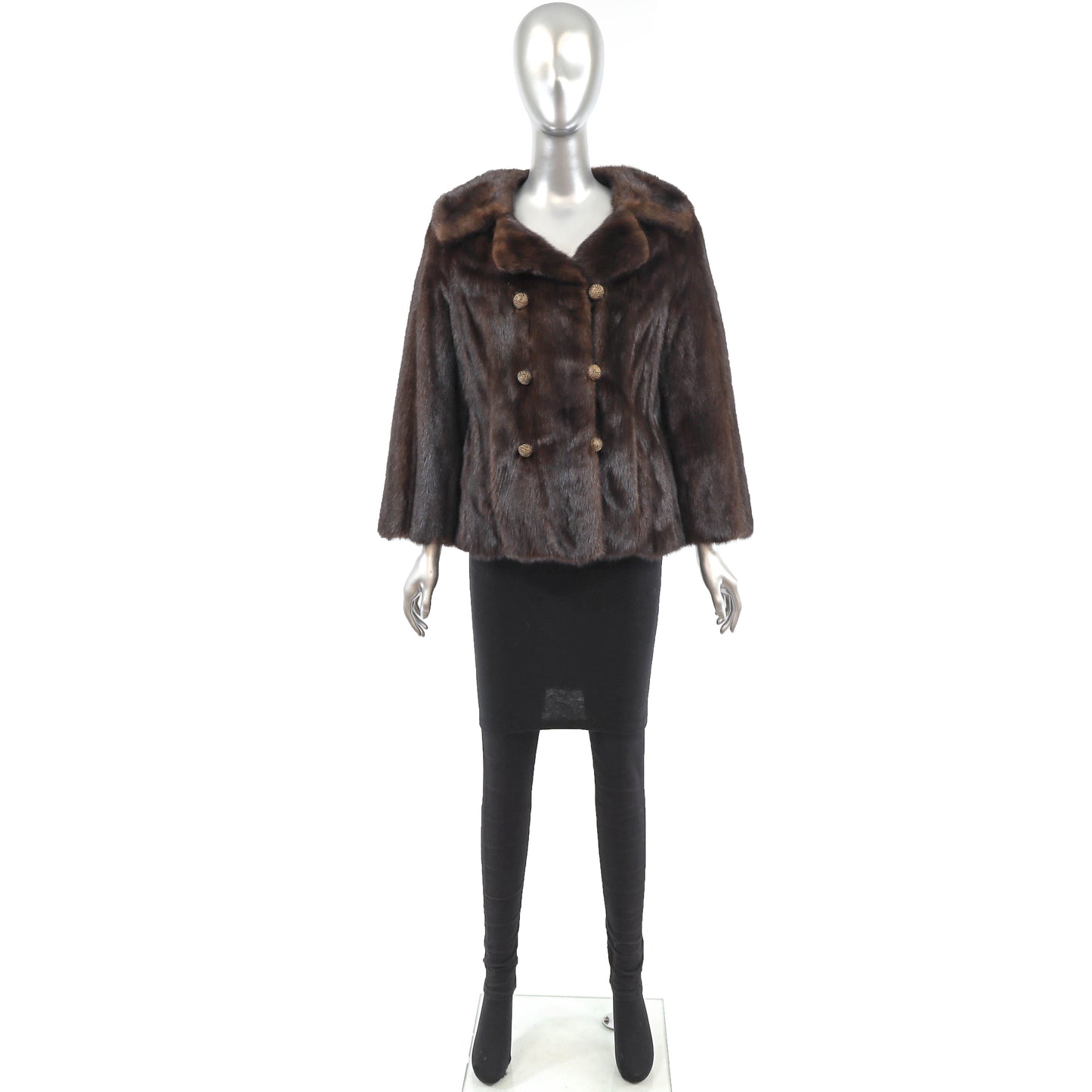 Brown Mink Jacket - Size M