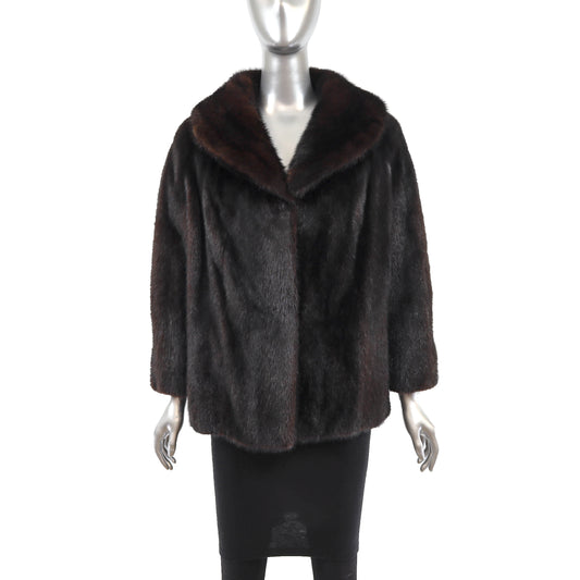 Brown Mink Jacket- Size M