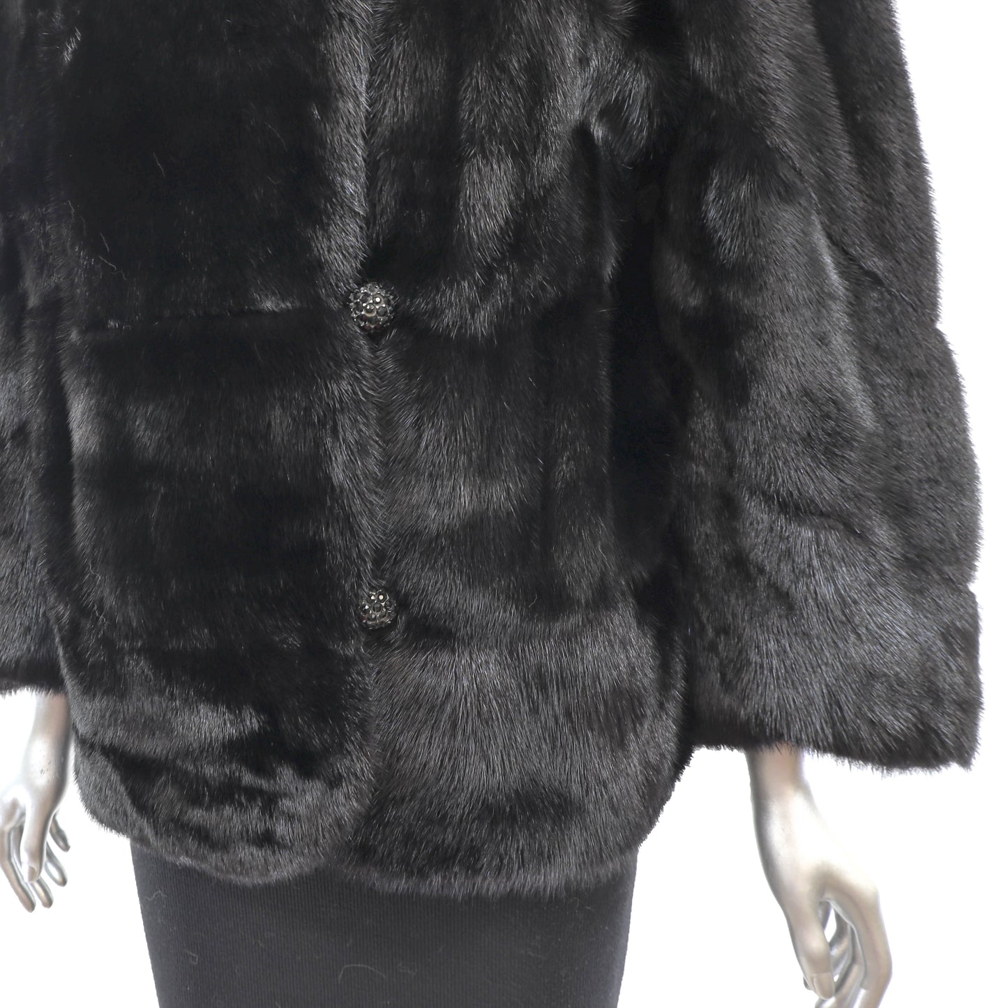 Black Mink Jacket- Size L