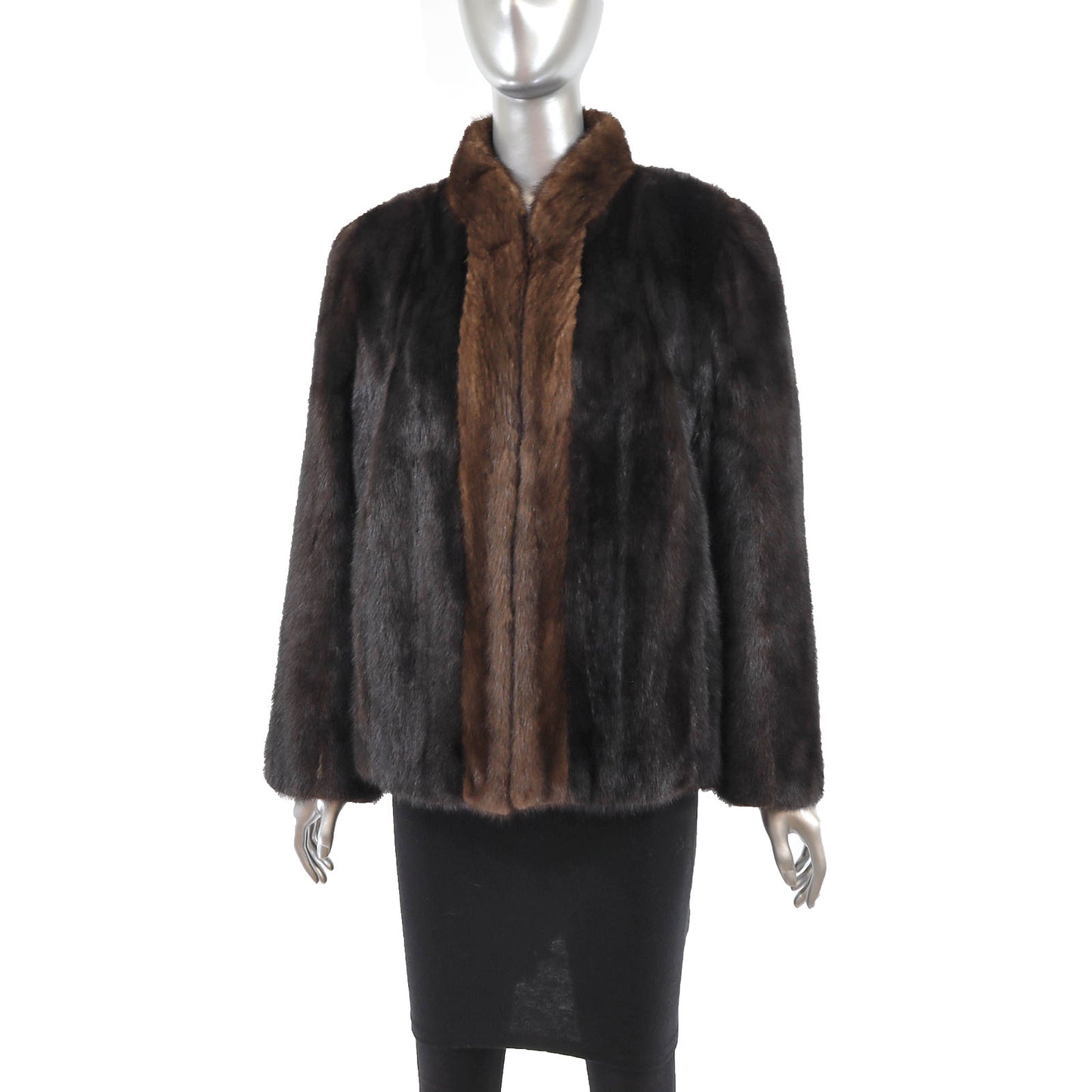 Brown Mink Jacket - Size M