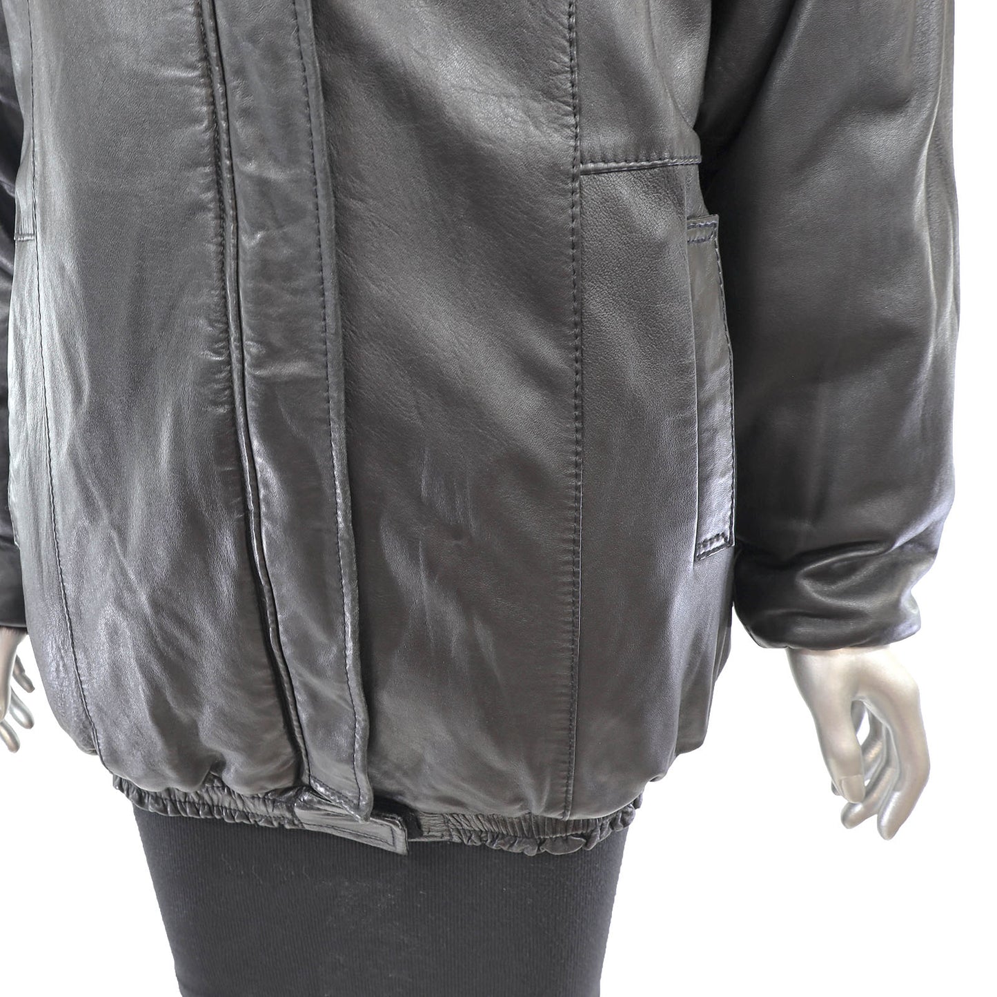 Black Mink Jacket Reversible to Leather- Size M