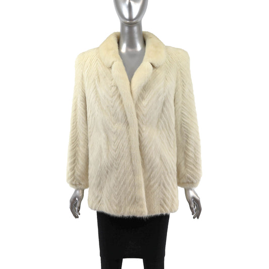 Beige Section Mink Jacket- Size S