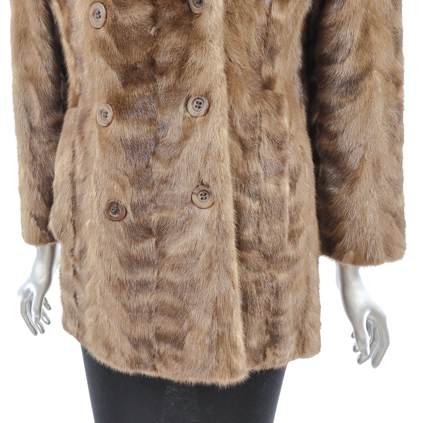 Light Brown Section Mink Jacket- Size XS