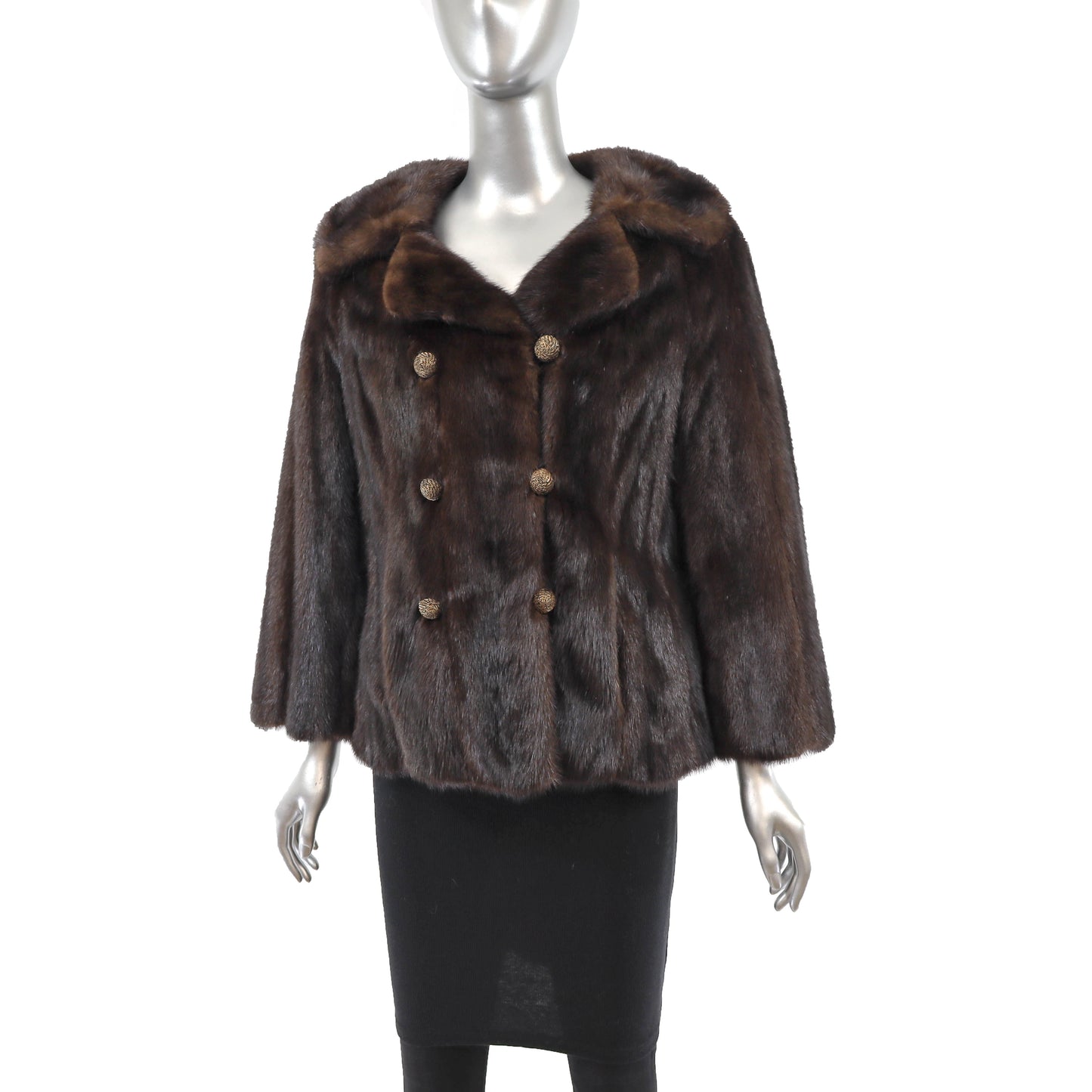 Brown Mink Jacket - Size M