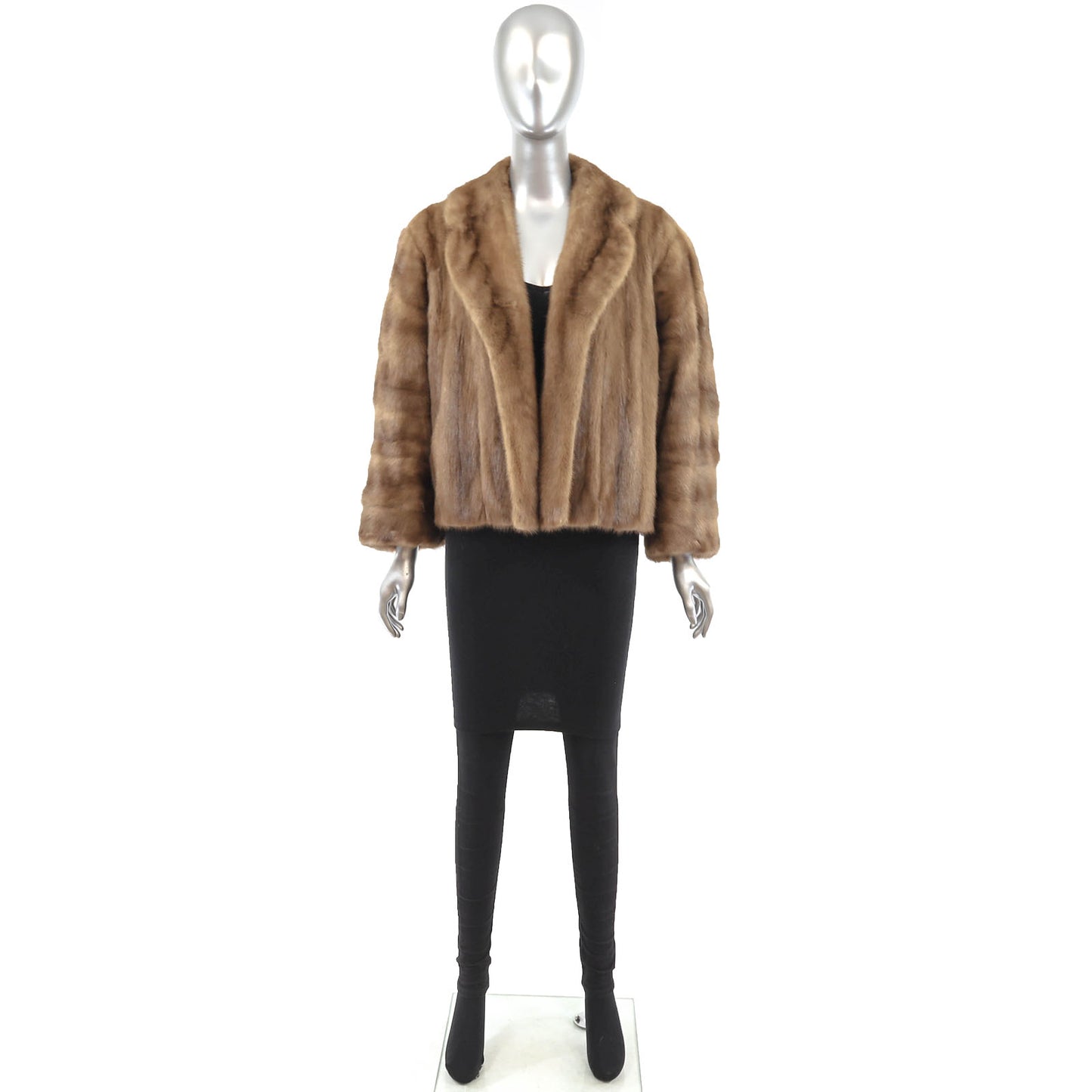 Light Brown Mink Jacket- Size XL