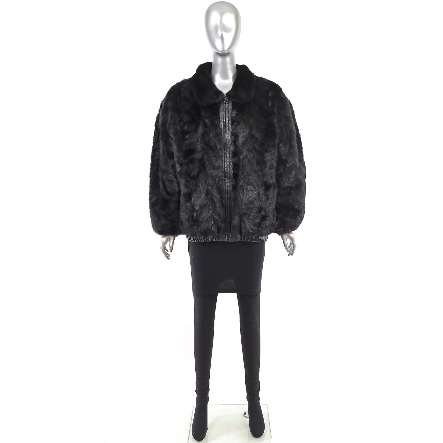 Section Mink Jacket Reversible to Leather- Size L