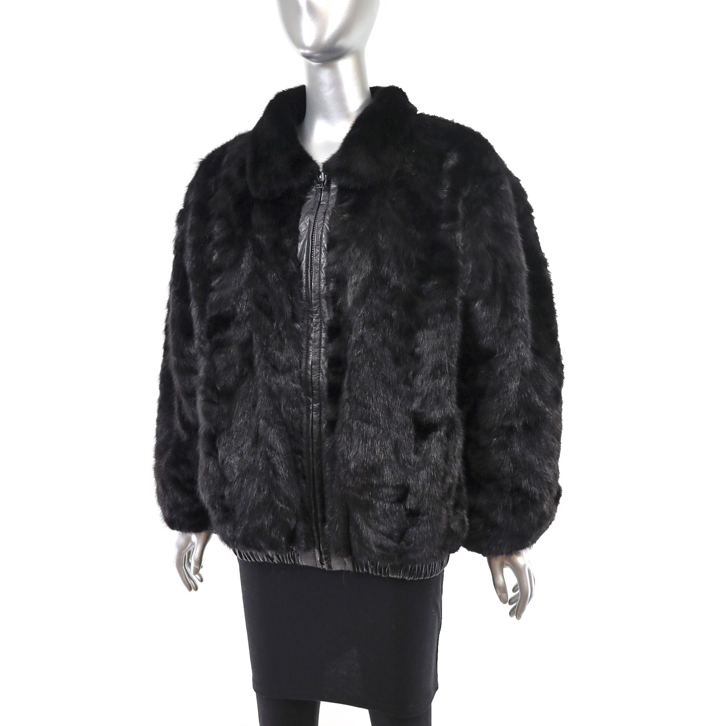 Section Mink Jacket Reversible to Leather- Size L