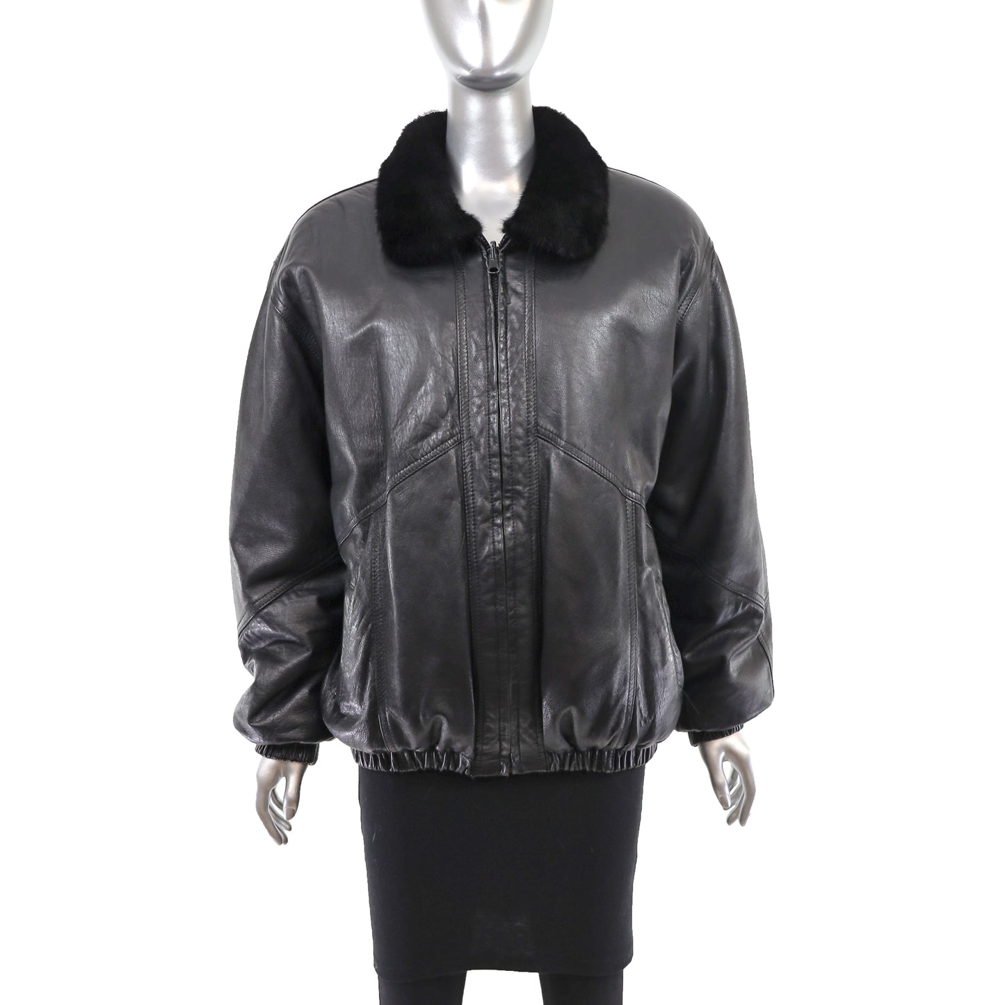 Section Mink Jacket Reversible to Leather- Size L