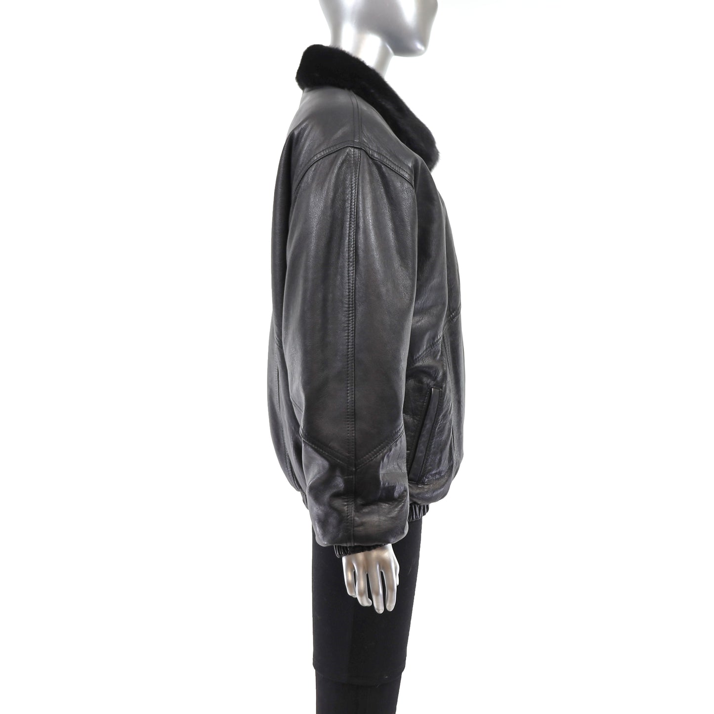 Section Mink Jacket Reversible to Leather- Size L