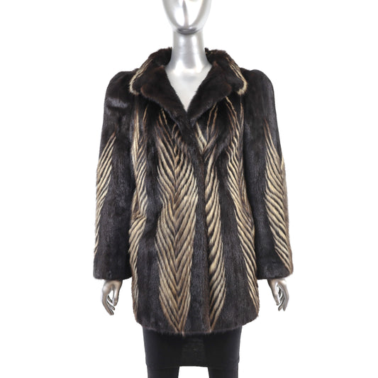 Brown Mink Jacket- Size M