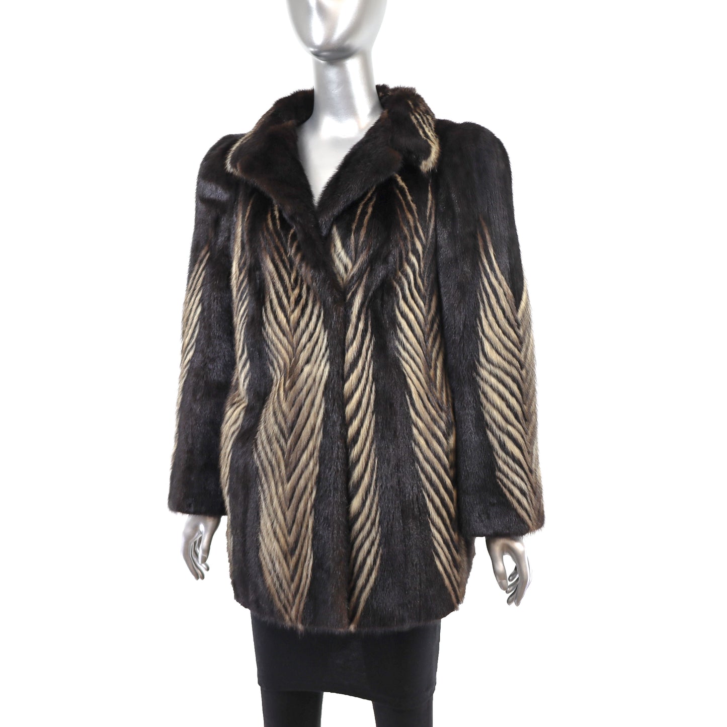 Brown Mink Jacket- Size M