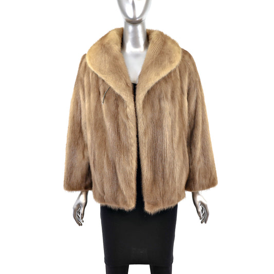 Light Brown Mink Jacket- Size XL