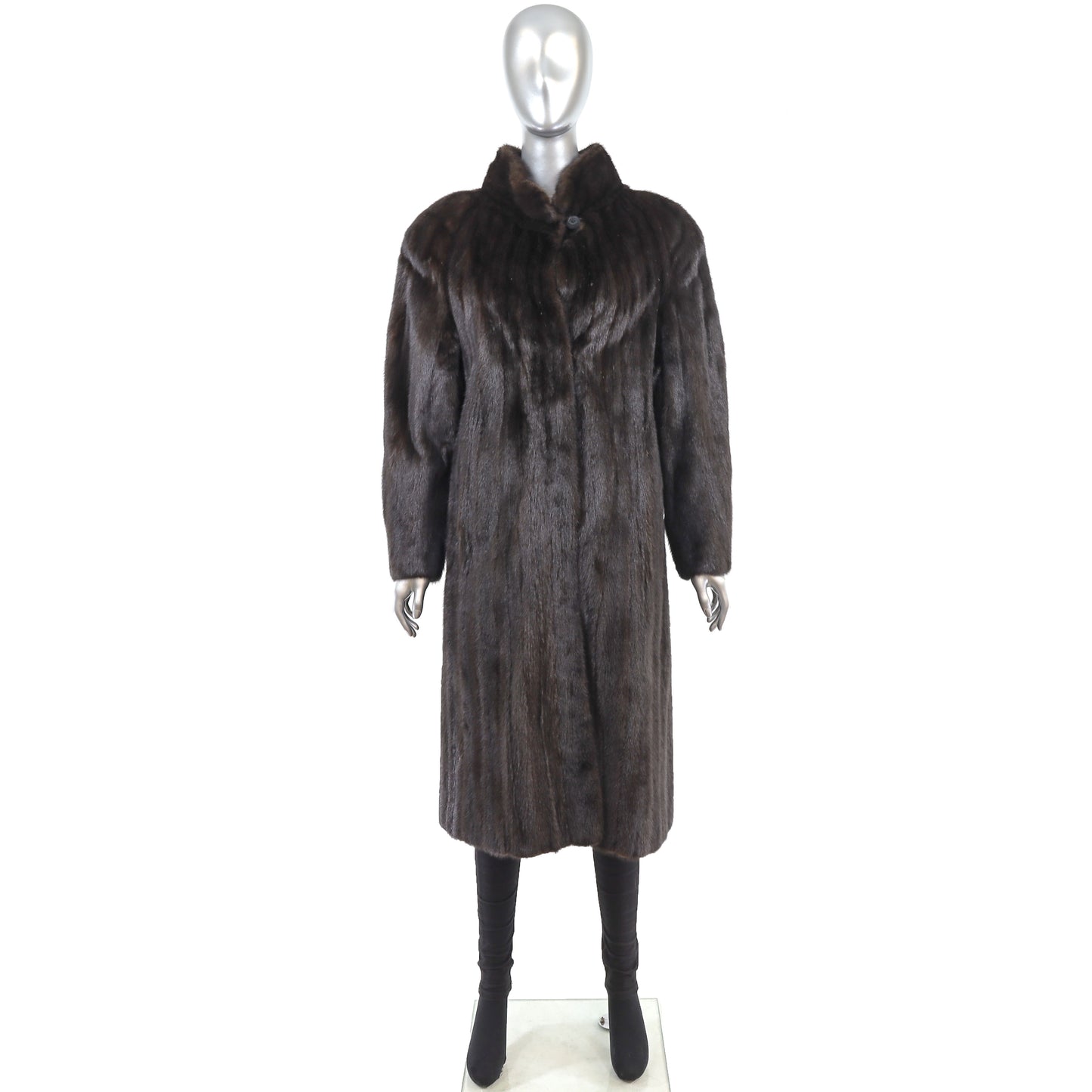 Dark Brown Mink Coat- Size L