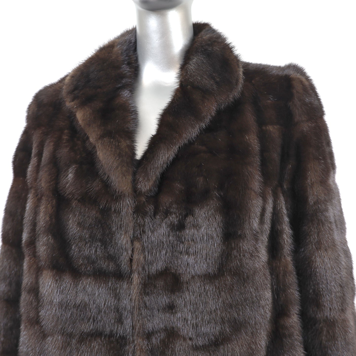 Rosendorf Evans Horizontal Dark Brown Mink Jacket- Size S