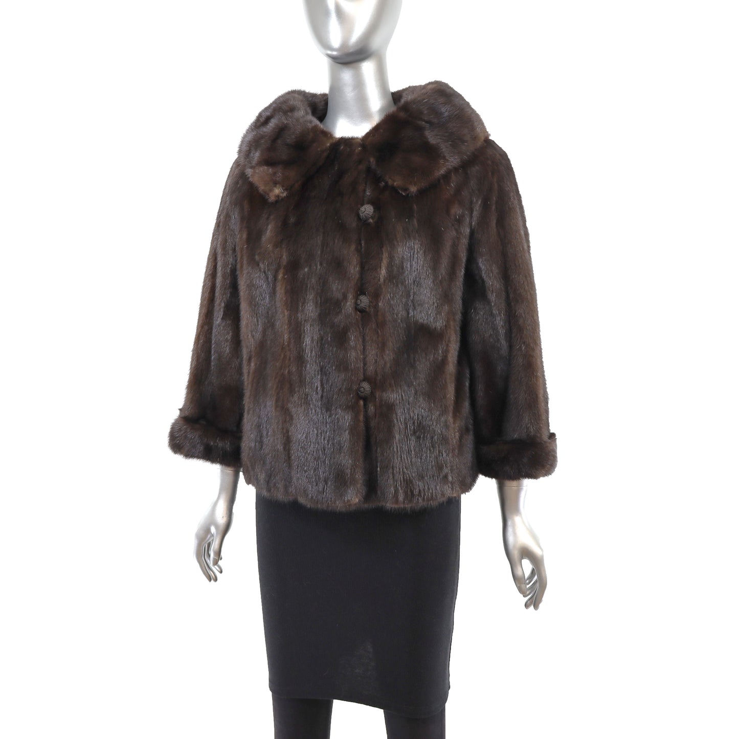 Mahogany Bolero Mink Jacket- Size M